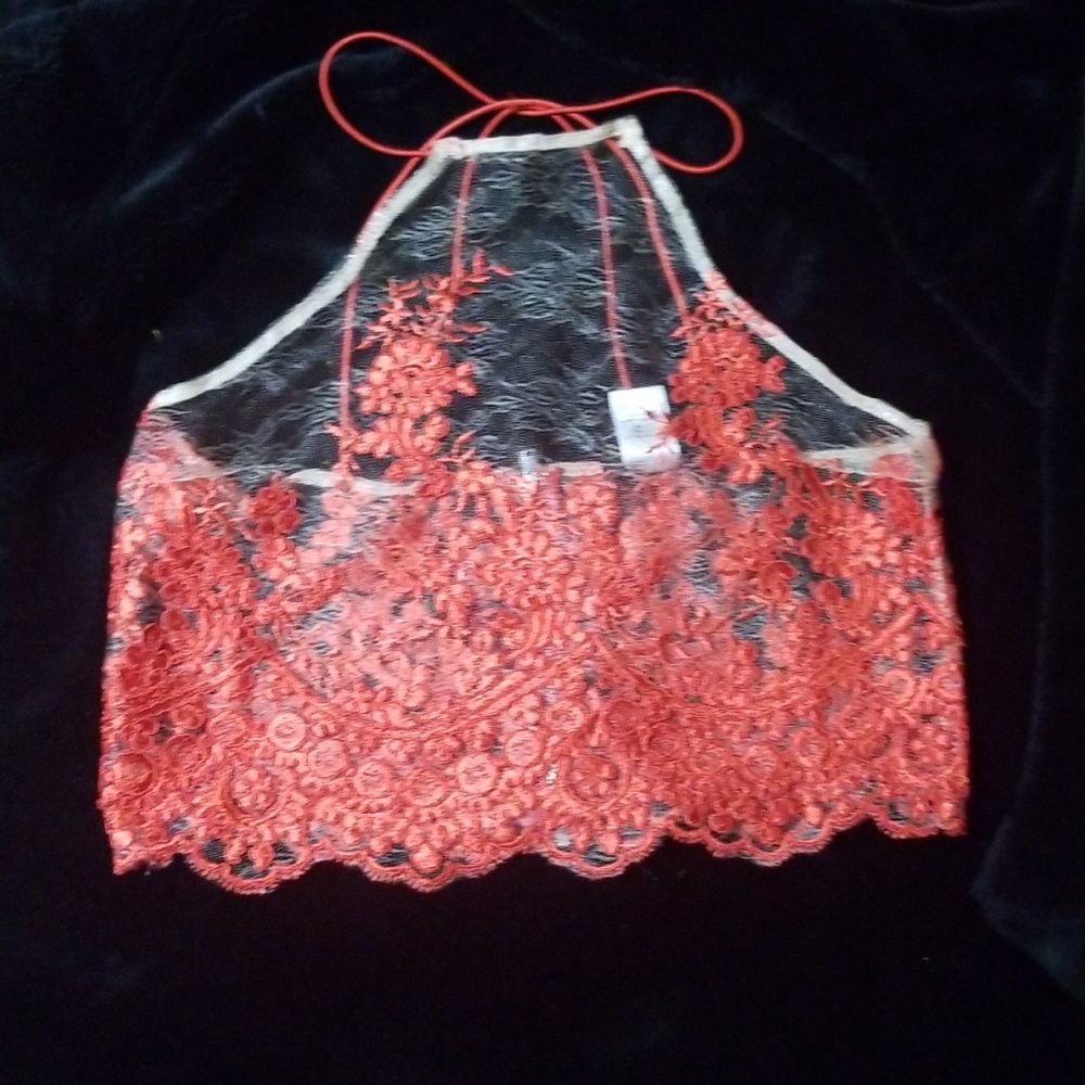 Pretty sheer top-Crop top❤HOST PICK❤ - Picture 5 of 6
